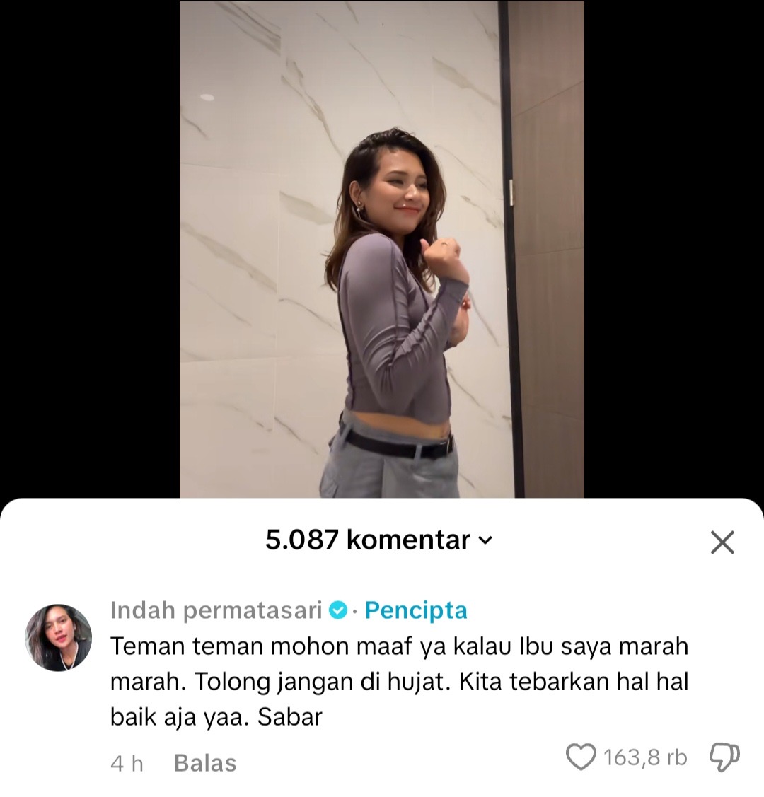 Indah Permatasari minta netizen tak hujat ibunya, Nursyah.